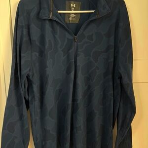 Under Armour Navy Camo Quarter-Zip Top